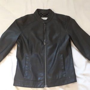 Veste en faux cuire noire